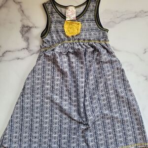 Pink Vanilla dress girls youth size 6 midi boho sleeveless pullover summer sun